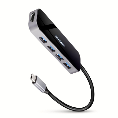 Axagon HMC-6H4A stacja dokująca Przewodowa USB 3.2 Gen 1 (3.1 Gen 1) Type-C Czarny, Szary