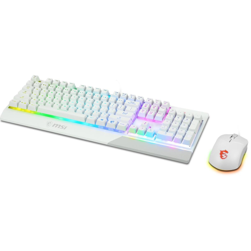 MSI S11-04DE305-CLA klawiatura Dołączona myszka Gaming USB QWERTZ Niemiecki Biały-25602124
