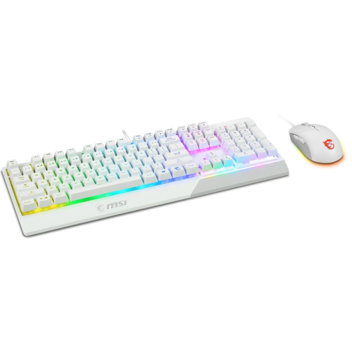 MSI S11-04DE305-CLA klawiatura Dołączona myszka Gaming USB QWERTZ Niemiecki Biały-25602125