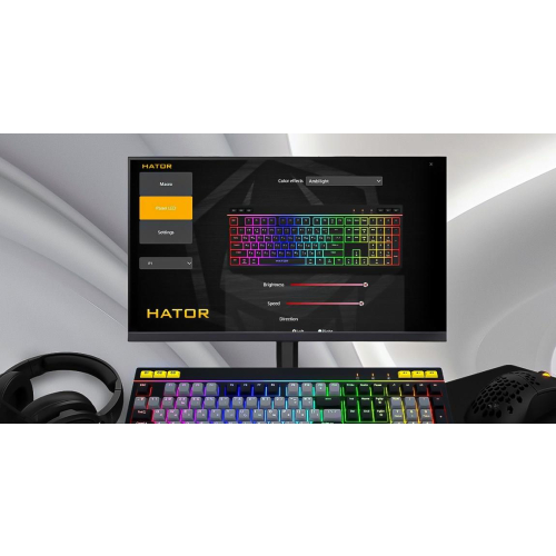 HATOR Icefall klawiatura Gaming USB QWERTY US English Biały-25602197