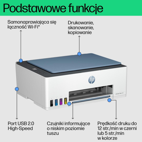 HP Smart Tank 585 Bezprzewodowe All-in-One W kolorze Drukarka, Kopiarka, skaner-25603719