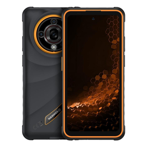 HAMMER IRON 6 5G 6/128 GB orange 16,7 cm (6.56") Dual SIM Android 15 USB Type-C 6 GB 6050 mAh Czarny, Pomarańczowy