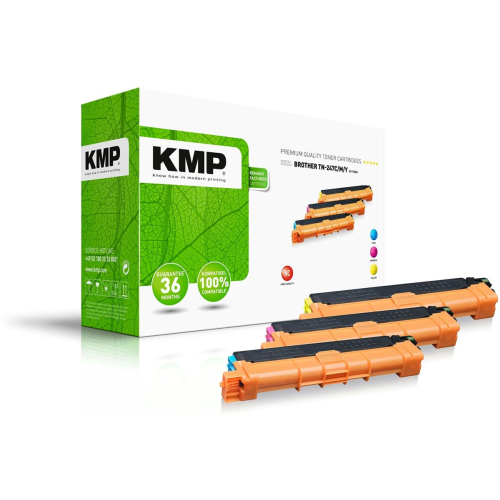 KMP B-T125X kaseta z tonerem 3 szt. Zamiennik Cyjan, Purpurowy, Żółty