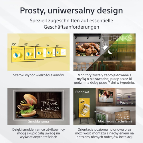 Sony FW-50EZ20L signage display Płaski panel Digital Signage 127 cm (50