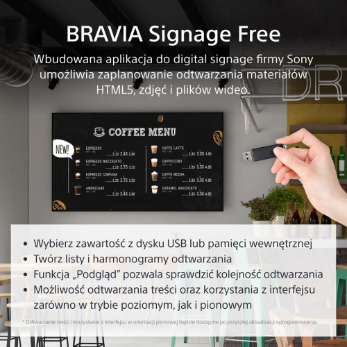 Sony FW-50EZ20L signage display Płaski panel Digital Signage 127 cm (50