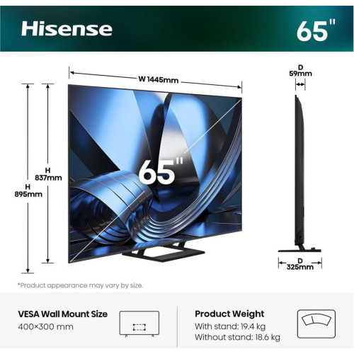 TV HISENSE MINI LED 65U7SE-25617710