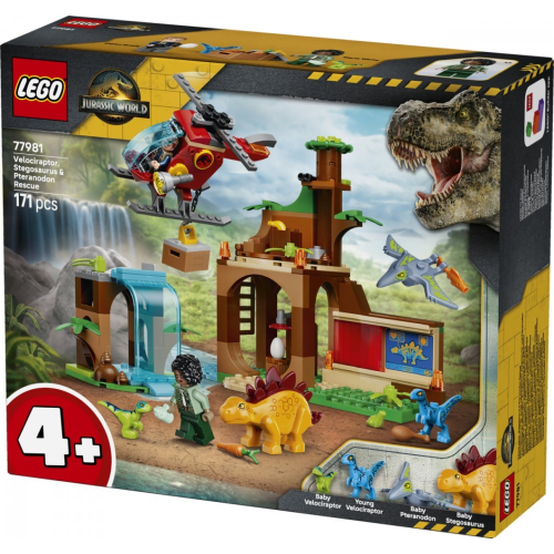 Klocki Jurassic World 77981 Welociraptor, stegozaur i pteranodon - Centrum ratunkowe-25626099
