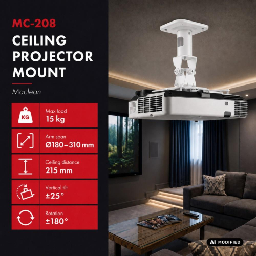 Uchwyt do projektora sufitowy MC-208 W-25628414