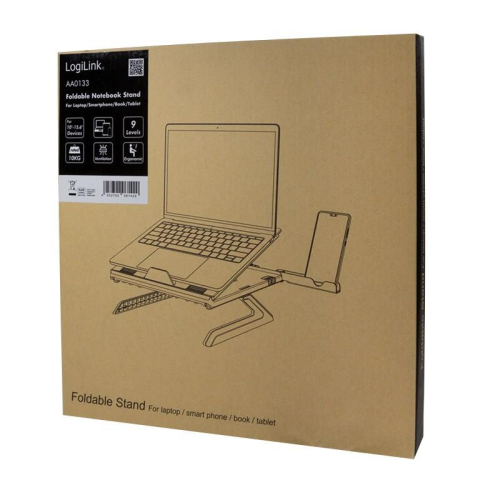 LogiLink AA0133 stojak na laptop Podstawka na notebooka Czarny 40,6 cm (16