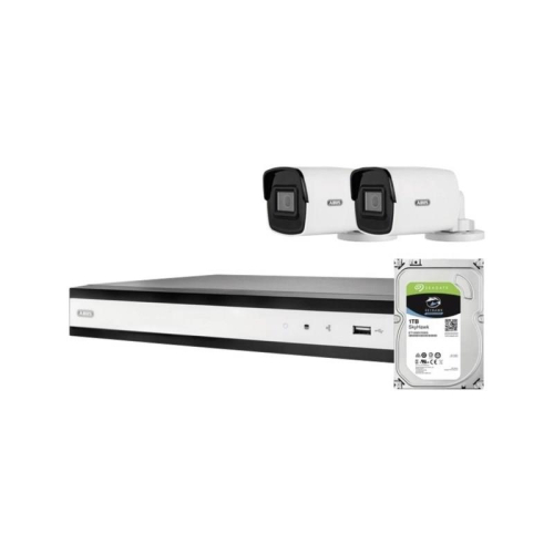ABUS PoE-Video-Set: 2 Mini-Tube-Kameras + NVR 4Ch.TVVR36402D