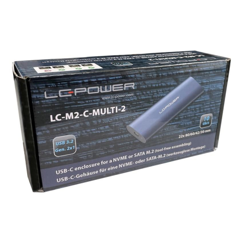 LC-Power LC-M2-C-MULTI-2 obudowa do dysków twardych Obudowa SSD Antracyt M.2-25646175
