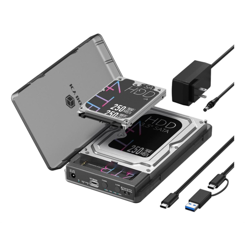 ICY BOX IB-3882MSCL-CU31 Obudowa HDD/SSD Czarny M.2/2.5"/3.5"