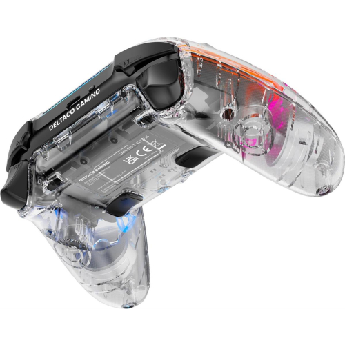 Deltaco Gaming GAM-169-T kontroler gier Przezroczysty Bluetooth/USB Gamepad Android, Nintendo Switch, PC, PlayStation 4,