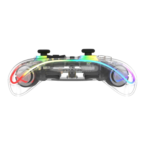 Deltaco Gaming GAM-198-T kontroler gier Przezroczysty Bluetooth/USB Gamepad Nintendo Switch, Nintendo Switch 2, Nintendo