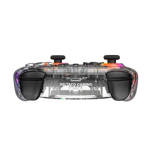Deltaco Gaming GAM-198-T kontroler gier Przezroczysty Bluetooth/USB Gamepad Nintendo Switch, Nintendo Switch 2, Nintendo