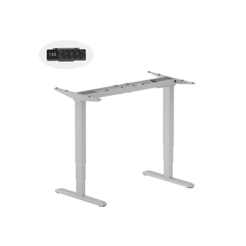 Equip 650813 Rama stojąca biurka Prąd elektryczny 2 x noga Szary-25648898