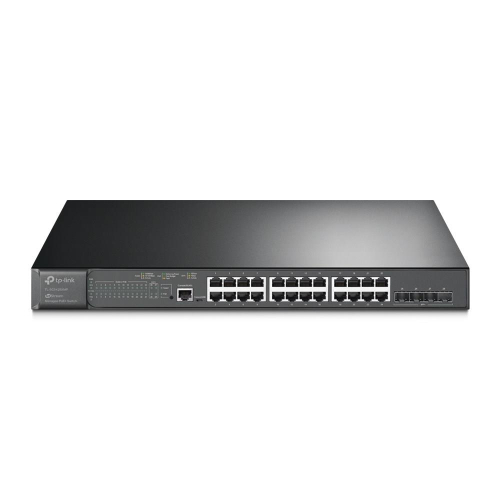 TP-Link JetStream TL-SG3428XMP przełącznik sieciowy Zarządzany L2+ Gigabit Ethernet (10/100/1000) Obsługa PoE 1U Czarny