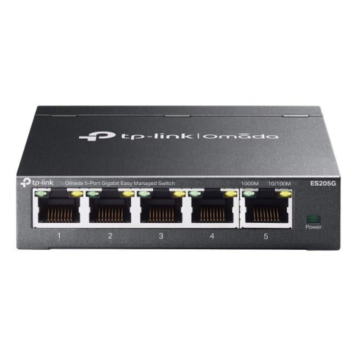 TP-Link Omada ES205G przełącznik sieciowy Zarządzany Gigabit Ethernet (10/100/1000) Czarny