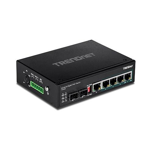 Przełącznik przemysłowy TRENDnet 6 portów Gbit PoE+ Metal-25653726
