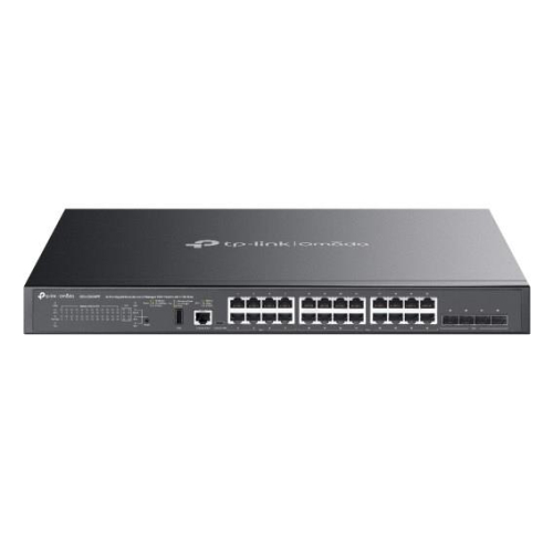 TP-Link SG5428XMPP przełącznik sieciowy Zarządzany L3 Gigabit Ethernet (10/100/1000) Obsługa PoE Czarny