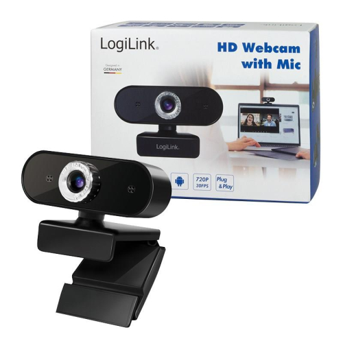 LogiLink UA0368 kamera internetowa 1280 x 720 px USB 2.0 Czarny-25657079