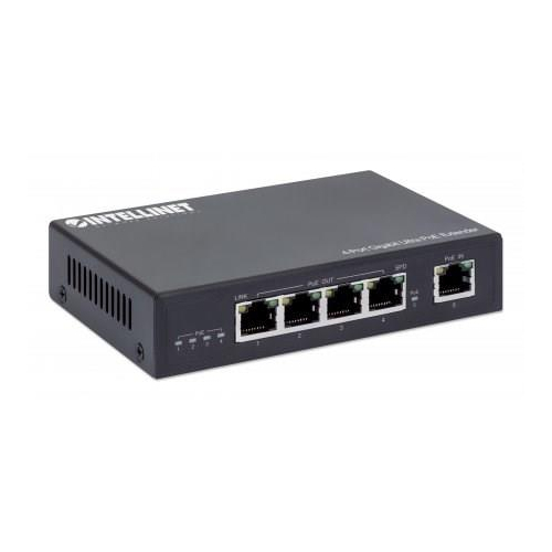 Intellinet 561617 przedłużacz sieciowy Nadajnik sieciowy Czarny 10, 100, 1000 Mbit/s-25657418