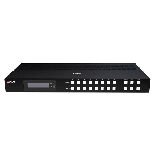 Lindy 38435 przełącznik macierzy Przełącznik matrycowy AV Wbudowany wyświetlacz-25657506