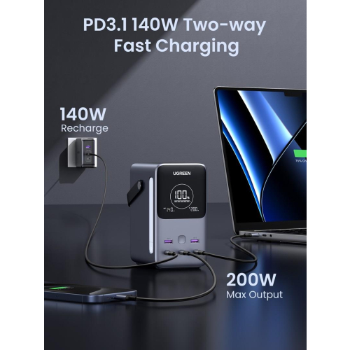 Ugreen Nexode Power Bank 48000 mAh Lit Szary-25657842