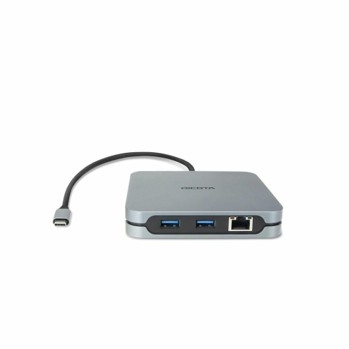 DICOTA D32057 huby i koncentratory USB Type-C 10000 Mbit/s Srebrny-25660490