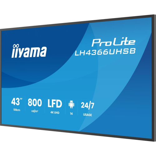 iiyama LH4366UHSB-B1AG signage display Płaski panel Digital Signage 109,2 cm (43