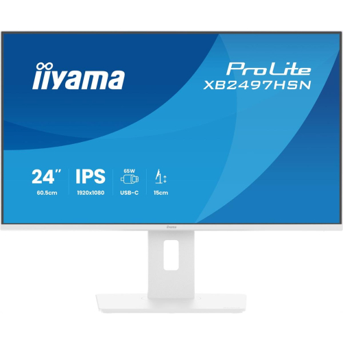 iiyama ProLite XB2497HSN-W1 monitor komputerowy 60,5 cm (23.8") 1920 x 1080 px Full HD LED Biały