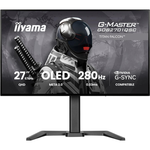 iiyama G-MASTER GOB2701QSC-B1 monitor komputerowy 68,6 cm (27") 2560 x 1440 px 2K Ultra HD OLED Czarny
