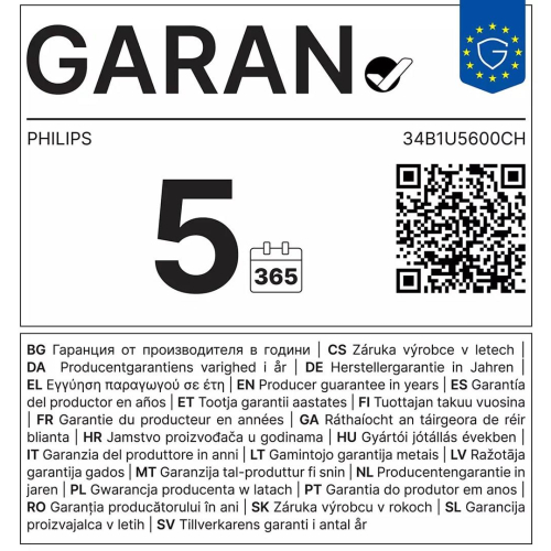 Philips 5000 series 34B1U5600CH/00 LED display 86,4 cm (34