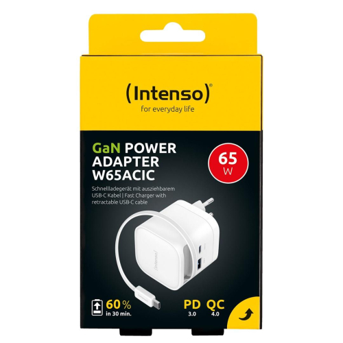 Intenso 7806520 adapter zasilający/ inwentor Wewnętrzna 65 W Czarny-25669315