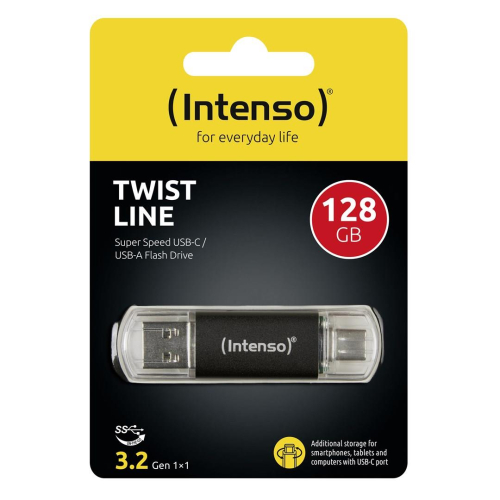 Intenso Twist Line pamięć USB 128 GB USB Type-A / USB Type-C 3.2 Gen 1 (3.1 Gen 1) Antracyt-25674490