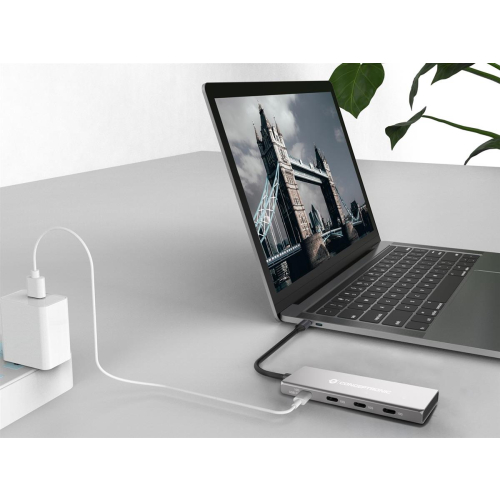 Conceptronic HUBBIES16G huby i koncentratory USB 3.2 Gen 2 (3.1 Gen 2) Type-C 10000 Mbit/s Szary-25675385