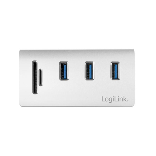 LogiLink CR0045 huby i koncentratory USB 3.2 Gen 1 (3.1 Gen 1) Type-A 5000 Mbit/s Srebrny-25675479