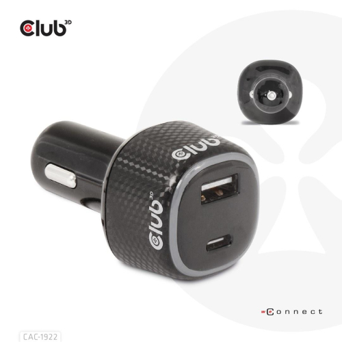 CLUB3D CAC-1922 ładowarka do urządzeń przenośnych Laptop Czarny Zapalniczka Automatyczna-25675530