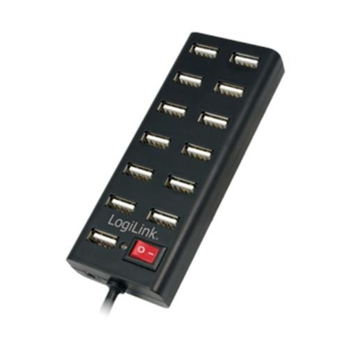 LogiLink UA0126 huby i koncentratory USB 2.0 480 Mbit/s Czarny