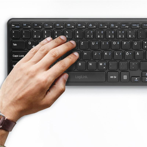 LogiLink ID0188 klawiatura Dom RF Wireless QWERTZ Czarny-25675811