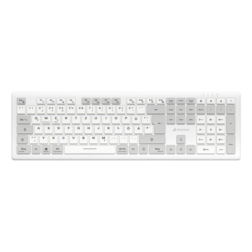 Sharkoon OfficePal K30W wh klawiatura Dom/Biuro USB QWERTZ Niemiecki Biały-25675961