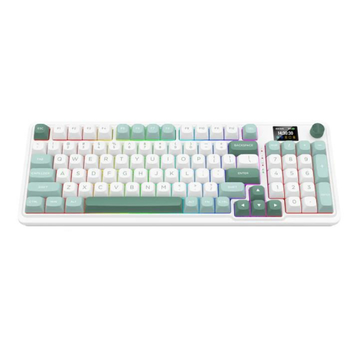 REDRAGON K719WG-RGB-PRO Galatin klawiatura USB + RF Wireless + Bluetooth Biały, Zielony-25676004
