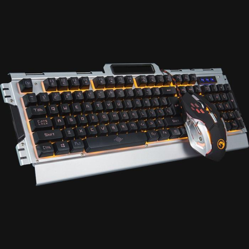 Marvo CM303 klawiatura Dołączona myszka Gaming USB Czarny, Srebrny-25676172