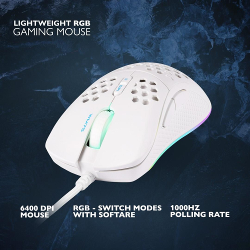 Deltaco Gaming GAM-108-W myszka Dla praworęcznych USB Typu-A Optyczny 6400 DPI-25676539