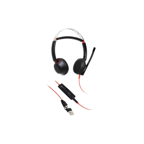Poly Blackwire 5220 Stereo USB-C Headset +3.5mm Plug +USB-C/A Adapter-25677161