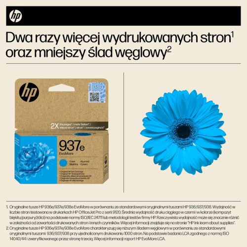 HP Oryginalny błękitny tusz 937e EvoMore-25690367