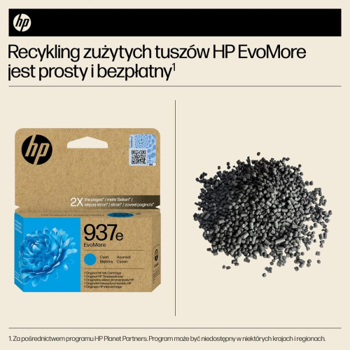 HP Oryginalny błękitny tusz 937e EvoMore-25690371
