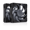 Noctua NF-A12x25 G2 PWM Sx2-PP chromax.black Obudowa komputera Wentylator 12 cm Czarny 2 szt.