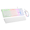 RAMPAGE FORTUNA ZESTAW GAMINGOWY KLAWIATURA Z PODKŁADKĄ I MYSZ 12800 DPI WHT