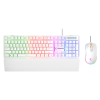 RAMPAGE FORTUNA ZESTAW GAMINGOWY KLAWIATURA Z PODKŁADKĄ I MYSZ 12800 DPI WHT-25725957